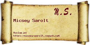 Micsey Sarolt névjegykártya